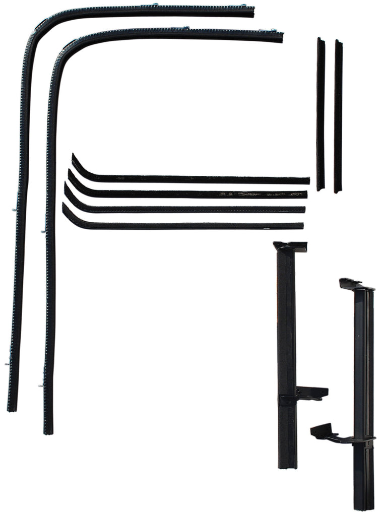 Front Door Window Channel Kit; 1940 Coupe, Sedan Delivery, Fordor