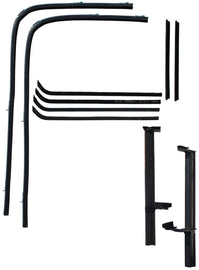 Front Door Window Channel Kit; 1940 Coupe, Sedan Delivery, Fordor