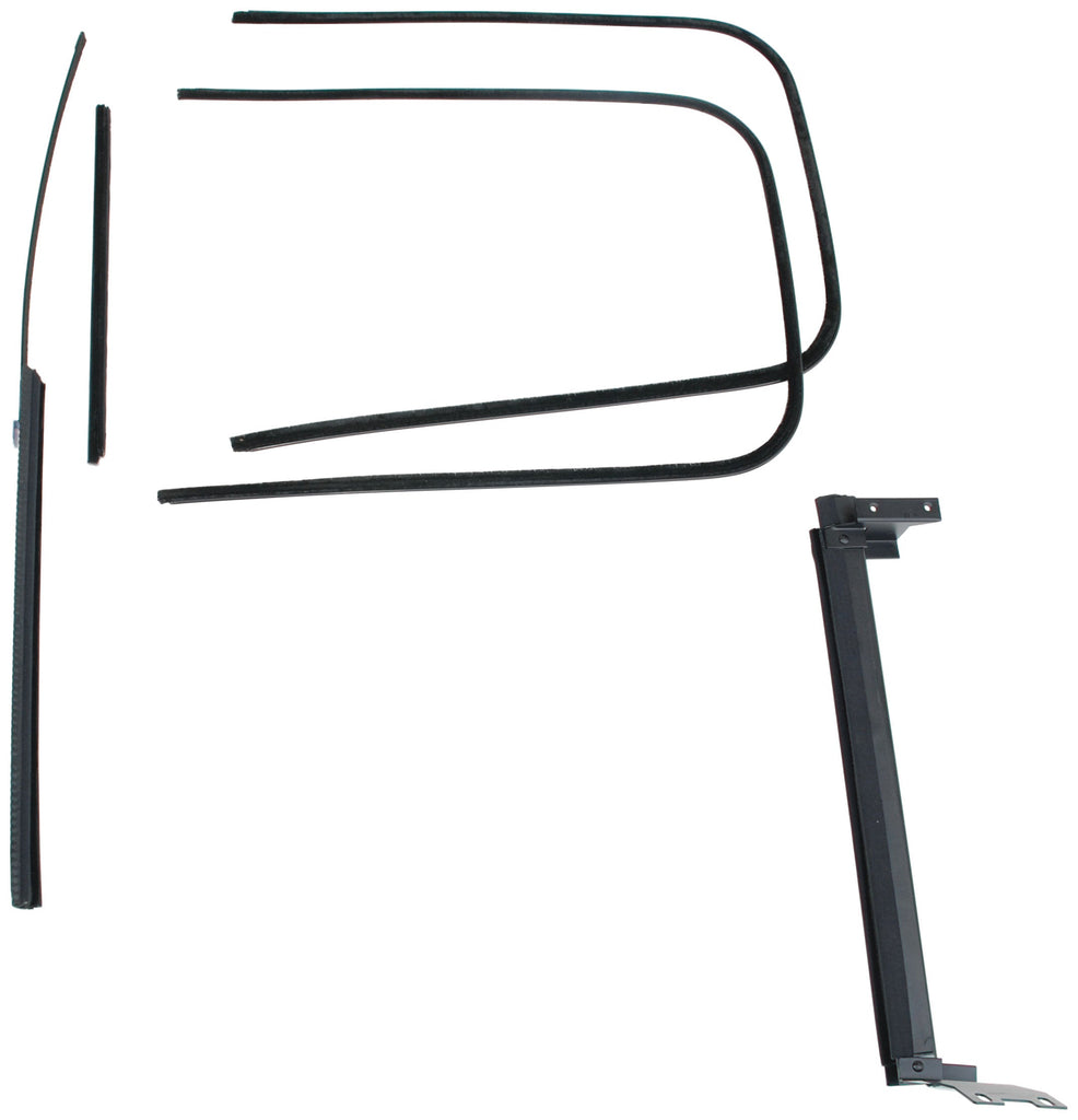 Front Door Window Channel Kit; 1941-42 Coupe, Fordor
