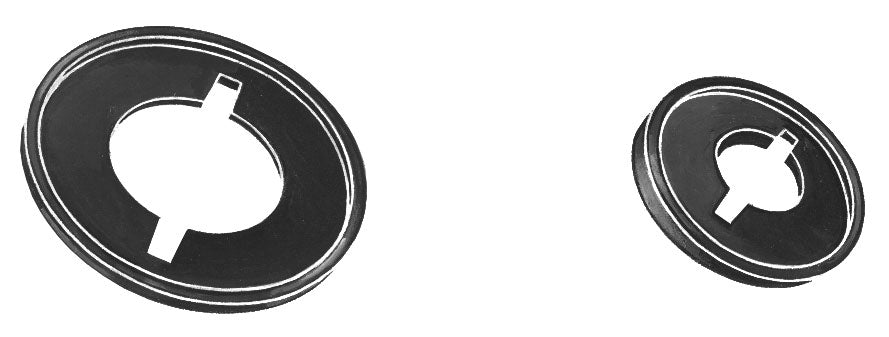 Door Escutcheon Pads; 1941-48 Station Wagon