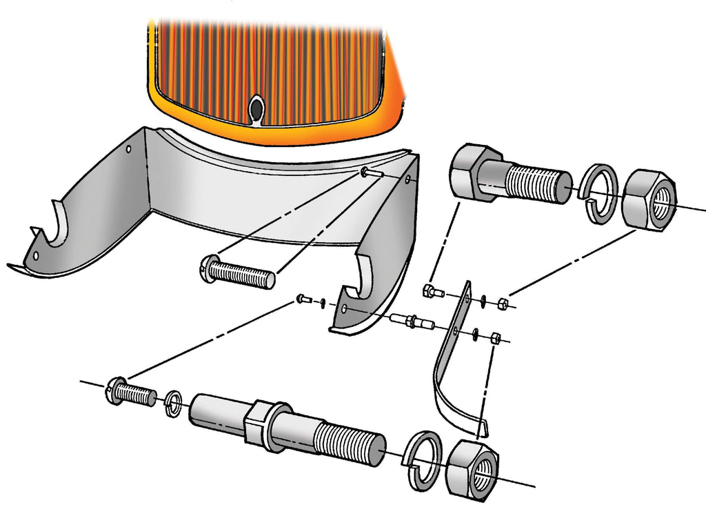 Splash Apron Hardware Kit; 1932 Car, 1932-34 Pickup