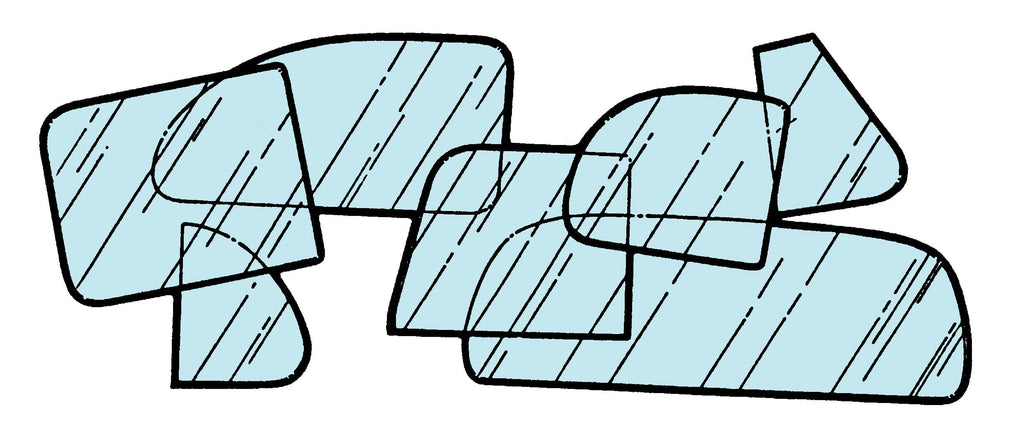 Windshield Glass Pattern; 1941-48 Car