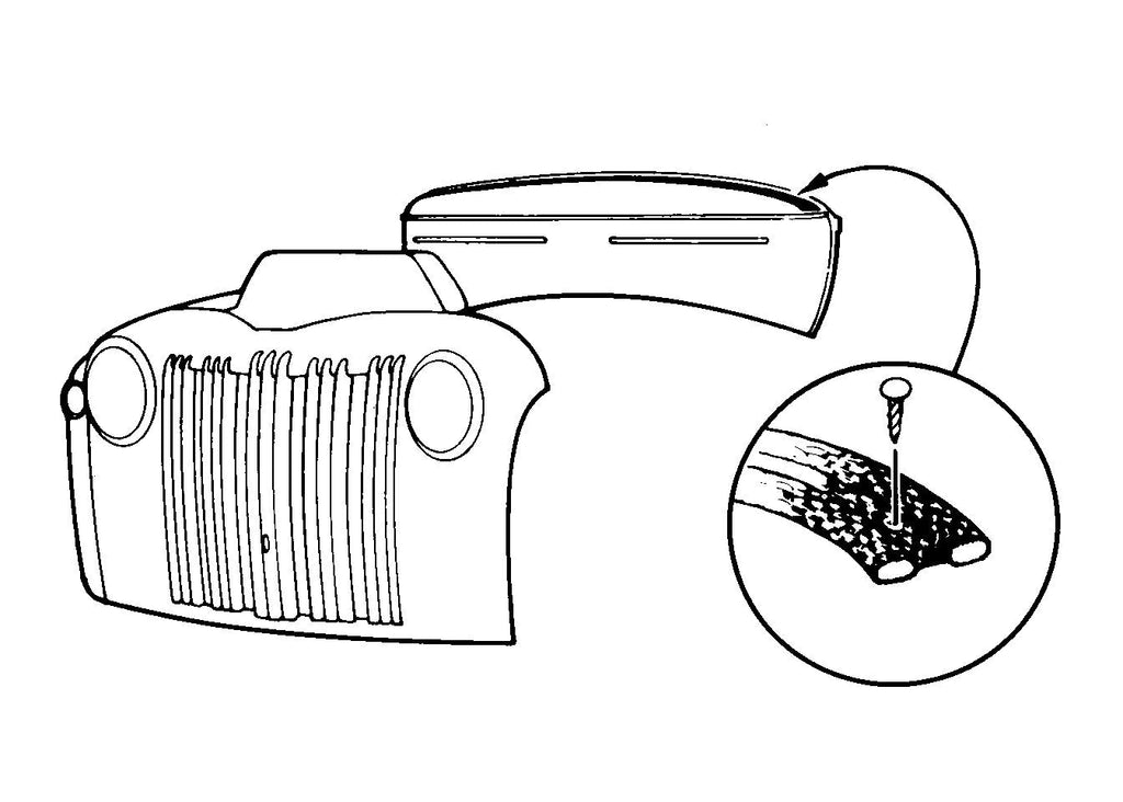 Cowl Lace; 1942-56 Pickup