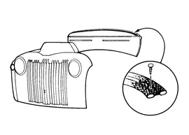 Cowl Lace; 1942-56 Pickup