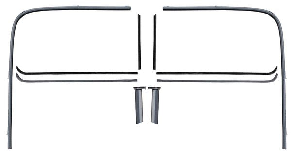Window Channel Kit (w/ Fuzzy); 1935-37 Pickup