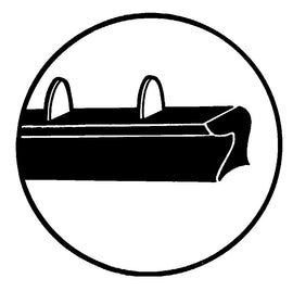 Vent Window Rear Glass Edge Seals; 1946-48 Closed Car, Station Wagon