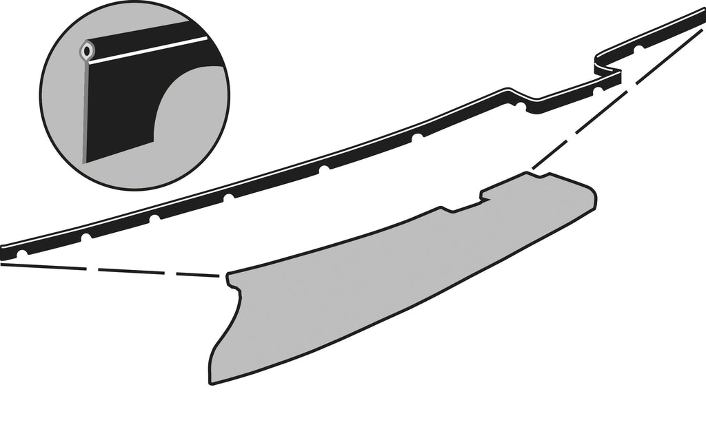 Running Board to Frame Welting; 1935-40 Car, 1940-41 Pickup