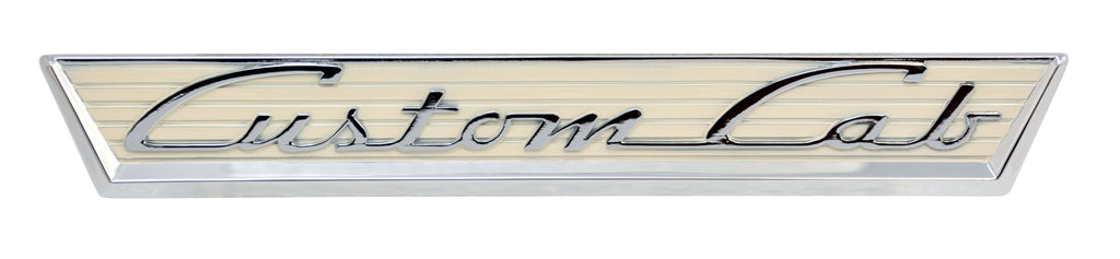 Door Name Plate, Custom Cab; 1955-56 Pickup
