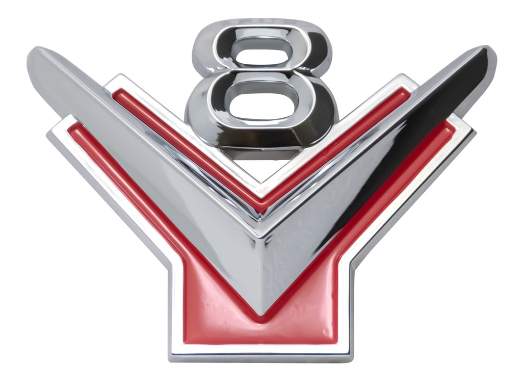 V8 Fender Emblem; 1954-56 Car, 1955 Thunderbird